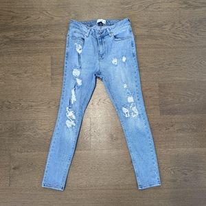 Spray on Jeans w/ Rips